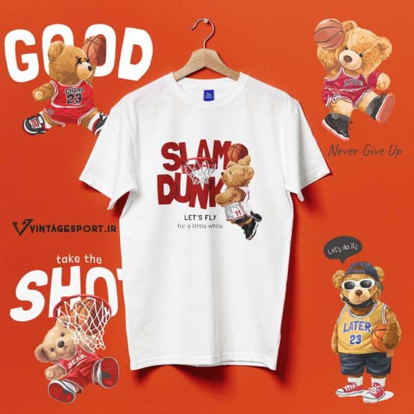تیشرت طرح تدی Slam dunk