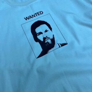 تیشرت سفید طرح مسی